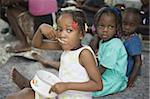 Orphans at an orphanage after the January 2010 earthquake, Port au Prince, Haiti, West Indies, Caribbean, Central America