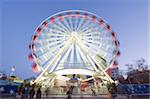 Winter Wonderland-Riesenrad, Bürgerzentrum, Cardiff, Wales, Vereinigtes Königreich, Europa