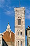 Duomo and campanile (cathedral and bell tower), Florence, UNESCO World Heritage Site, Tuscany, Italy, Europe