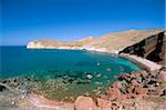 La plage rouge, Akrotiri, île de Santorini (Thira), Iles des Cyclades, Aegean, îles grecques, Grèce, Europe