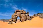 Afzgar Arch, Akakus, Sahara desert, Fezzan, Libya, North Africa, Africa