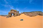 Afzgar arc, Akakus, Sahara desert, Fezzan (Libye), l'Afrique du Nord, Afrique