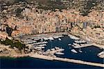 Vue depuis l'hélicoptère de Monte Carlo, Monaco, Côte d'Azur, Europe