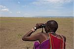 Masai leiten, Masai Mara, Kenia, Ostafrika, Afrika