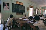 Primary school, Bagan (Pagan) village, Mandalay Division, Myanmar (Burma), Asia