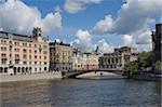 Vue le long de la Stromgatan à la maison de l'opéra, Stockholm, Suède, Scandinavie, Europe
