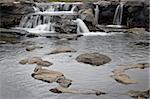 Waterfall and pool with rocks, Bourke's Luck Potholes, South Africa, Africa