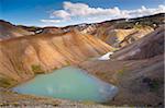 Rhyolite slopes and screes in Graenagil ravine, Landmannalaugar area, Fjallabak region, Iceland, Polar Regions