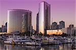 Marriott Hotel and Embarcadero Marina, San Diego, California, United States of America, North America