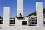 Bust of Benito Juarez in the Civic Plaza, Old Town Acapulco, State of Guerrero, Mexico, North America