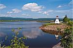 Anderson Schlotternacht Leuchtturm in Riverside-Albert, New Brunswick, Kanada, Nordamerika