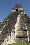 Temple No. 1 (Jaguar Temple), Tikal, UNESCO World Heritage Site, Tikal National Park, Peten, Guatemala, Central America
