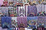 Handmade traditional huipiles (blouses) for sale in the market, Panajachel, Lake Atitlan, Guatemala, Central America