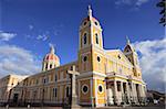 Cathedral de Granada, Park Colon, Park Central, Granada, Nicaragua, Central America