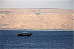 Bateau sur le lac de Tibériade, Israël, Moyen-Orient