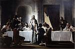 The Last Supper by Henri Lerolle, a 19th century oil painting, Saint-Francois-Xavier church, Paris, France, Europe