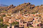 Petit village près de Tafraoute, Maghreb, Maroc