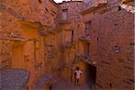 Old ksar (collective granaries) in the southern part of Morocco near Tafraoute, Morocco, North Africa, Africa