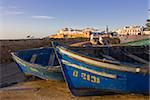 Pêche des bateaux dans la ville côtière d'Essaouira, Maroc, Afrique du Nord, Afrique