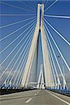 Gigantische Brücke über den Golf von Korinth, in der Nähe von Patras, Peloponnes, Griechenland, Europa