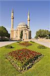 Saidlar Xiyabani, a little Turkish style mosque overlooking Baku, Azerbaijan, Central Asia, Asia