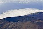 Aerial view of the crater of Piton de la Fournaise volcano, La Reunion, Indian Ocean, Africa