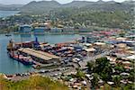 Blick auf den Westindischen Inseln unter dem Winde, Castries, St. Lucia, Karibik, Zentral-Amerika