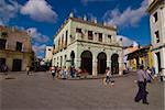 Maisons vieux colonial, Camaguey, Cuba, Antilles, Caraïbes, Amérique centrale