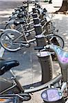 Bicycles for rent, Velib, Paris's city bicycle rental program, Paris, France, Europe