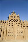 Grande mosquée, la boue plus grande bâtiment du monde, patrimoine mondial de l'UNESCO, Djenné, Mali, Afrique de l'Ouest, Afrique