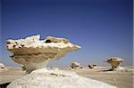 L'érosion des formations de roche dans le désert blanc, l'Egypte, l'Afrique du Nord, Afrique