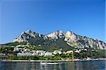 Marina Grande, main port of the Isle of Capri in early morning summer sunshine, Neapolitan Riviera, Campania, Italy, Europe