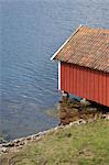 Boathouse in Avik, Aust-Agder, Norway