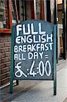 Full English breakfast sign