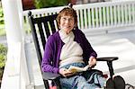 Senior woman with book