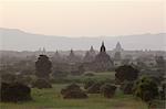 Vue d'ensemble des Temples de Bagan, la Division de Mandalay, Myanmar