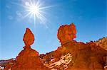 Formation de roche de grès rouge, Parc National de Bryce Canyon, Utah, USA