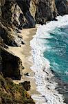 Gros Sur côte et les montagnes de Santa Lucia, Monterey County, Californie, Etats-Unis