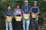 Family of Guatemalan Workers on Coffee Plantation, Finca Vista Hermosa, Huehuetenango, Guatemala