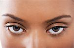 Young black woman's eyes