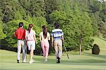 Group of Colourful Golfers