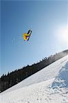 Male Freestyle Skier Getting Some Air