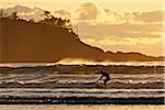 Surfer, Chesterman Beach, Tofino, Vancouver Island, British Columbia, Kanada