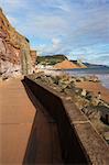 Passerelle à Sidmouth, Devon, Angleterre, Royaume-Uni