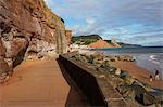 Oceanside promenade, Sidmouth, Devon, Angleterre, Royaume Uni