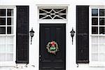 Door and Wreath, Front Royal, Virginia, USA