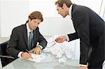 Business men working in conference room