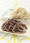 Korean seasoned bean sprouts and fern