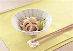 Squid and taro simmered in soy sauce