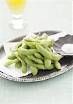 Boiled green soybeans